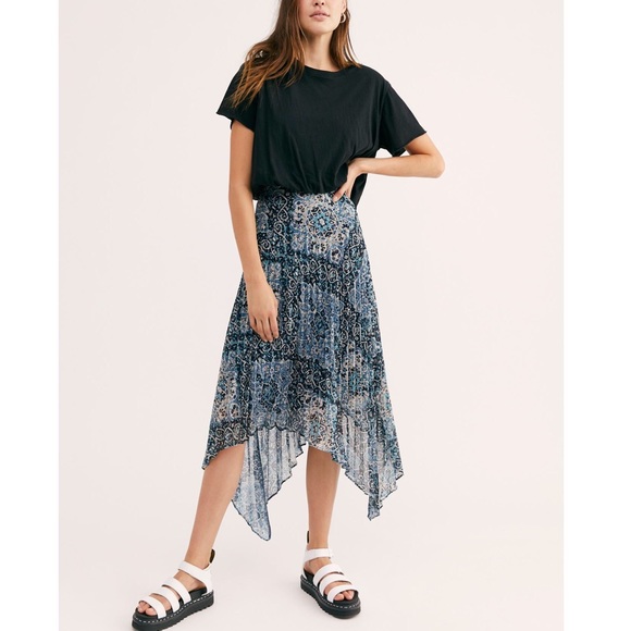 Free People Diamond Heart Pleated Skirt - Picture 3 of 11